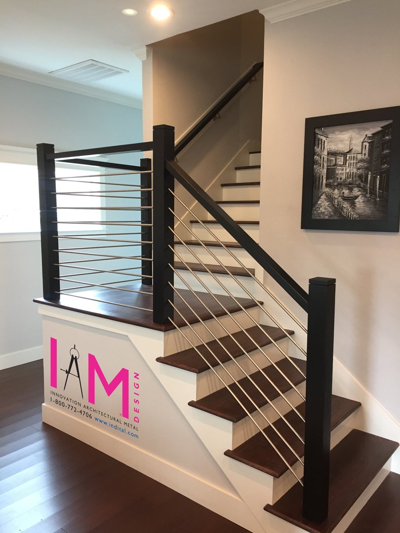 From our friends <a href="/VenetianStairs/">Venetian Stairs</a> our stainless steel round bar serves as infill on this stunning modern staircase

indital.com/Stainless-Stee…

#stairs #Steps #Stairways #Staircases #IAMDesign #homeinspo #railing #InteriorDesign #WoodAndSteel #ModernWood #Modern #ModernStairs