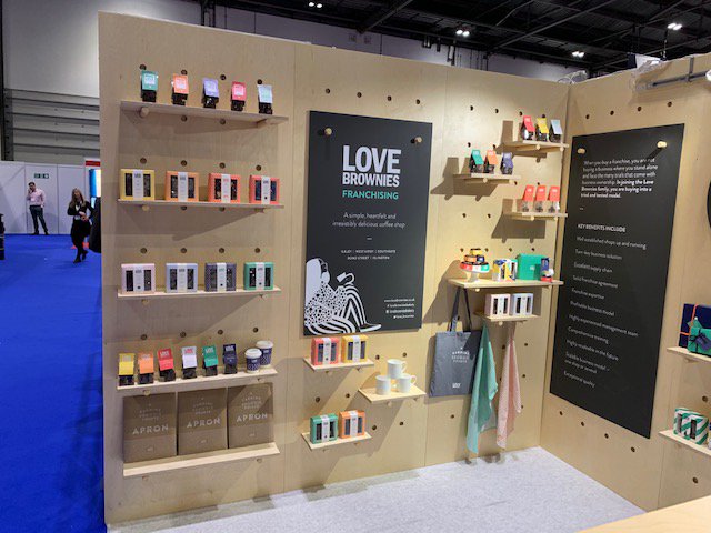 Enjoyed working with <a href="/SupaFrank/">yuxuan</a> and All Signage to produce this fantastic exhibition stand for <a href="/Love_Brownies/">Love Brownies</a> Bakery. CNC-routered birth plywood walls &amp; using innovative Arpa FENIX next generation nanoparticles &amp; acrylic resins for the cabinet. #readshawinteriors #cnc #panelling