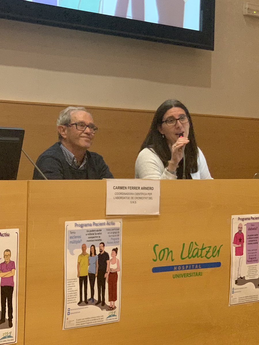 rduror's tweet photo. Clausura de #3jpactib con nuestro paciente activo formador Pere Castell y nuestra Subdirectora Cronicidad @AngeMall @ibsalut @SalutIB emociones a flor de piel con @pacientactiuib #adelante https://t.co/GeZd3eWNnJ