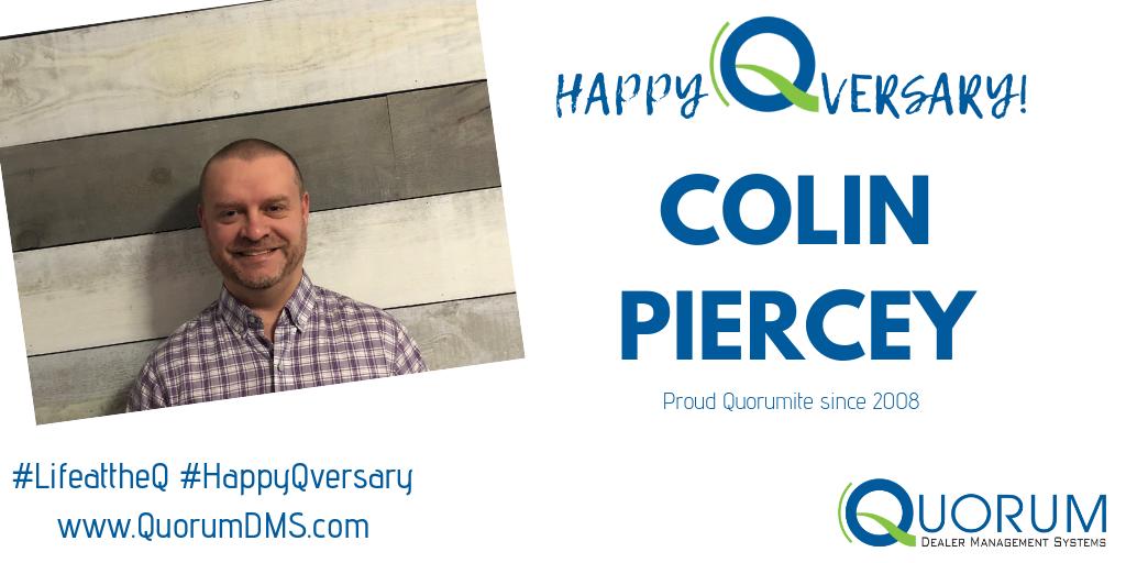 QuorumDMS's tweet photo. Happy 11th Qversary Colin!  We couldn't be more pleased to have you on our team! #HappyQversary #QuorumDMS #LifeattheQ https://t.co/NHF0RxTEqd https://t.co/aOKIgBZEqt
