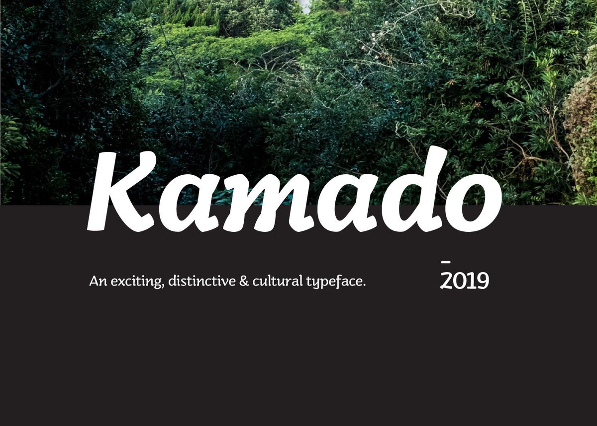 hashtagtype's tweet image. My latest typeface is now available! Check out Kamado over on my Behance! An exciting and distinctive typeface... behance.net/gallery/690622…