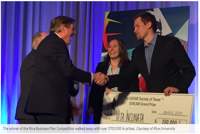 SteveGLouis's tweet photo. Congrats to all 42 teams who competed at the @RBPC and the winners who received a record $2.9 million.
#VitaInclinata Tech
#Resonado
#spotLESSMaterials
#Rhaeos
#ZilperTrenchless
#BrewBike
#CataLight
@RiceAlliance #rbpc2019 #startup #innovation #tech
https://t.co/iUNnqQ5lBd https://t.co/tLwGDEgqpZ