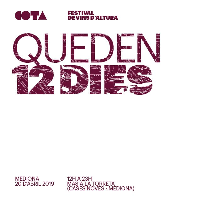 Comença el compte enrere! ⏰ Queden 12 dies pel gran festival de vins d’altura de Mediona, el COTA! I nosaltres en tenim moltes ganes!
☝🏻 Recorda que pots 🎟 comprar el teu BONOVI a: cotavins.cat I consulta tota la informació pràctica
- 👋🏻 ens veiem molt aviat!