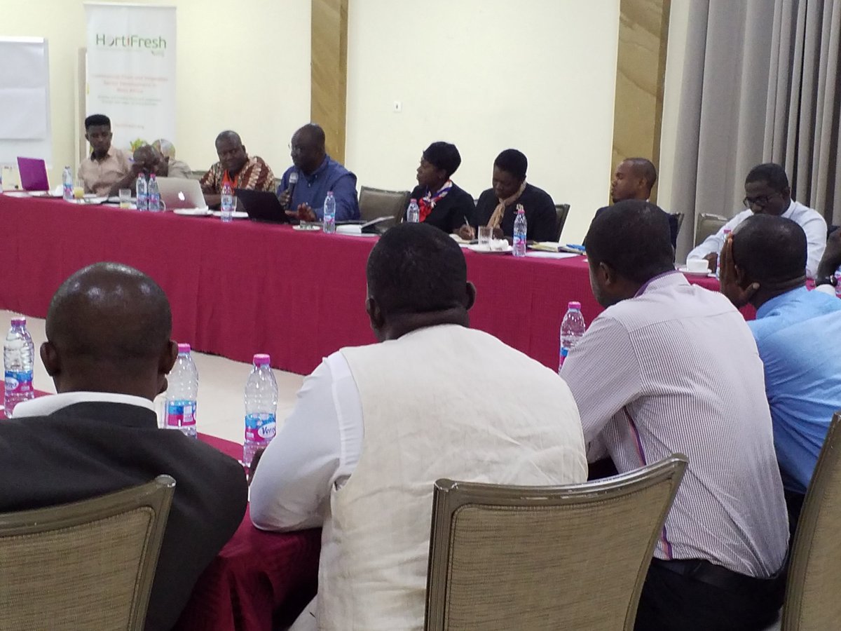 HortifreshWA's tweet photo. Stakeholders sharing experience in #Agfinancing at @HortifreshWA horticulture value chain financing meeting #Appreciate the perspective of #farmers and #banks to address challenges in Agfinancing. @HortifreshWA funded by @NLinGhana &amp; implemented by @WUR_WCDI &amp; @SNVworld https://t.co/axdU38tSu7
