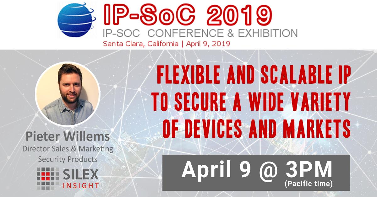 SilexInsight's tweet image. If you’re attending the Design &amp;amp; Reuse event, IP SoC Santa Clara, California today, make sure you don’t miss out the presentation from our Sales &amp;amp; Marketing Director for Security Products, Pieter Willems at 3PM. He will also be available for a chat afterwards. #securityip