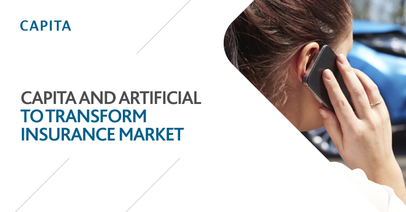 CapitaPlc's tweet photo. Capita partners with @artificiallabs to deliver disruptive #insurance #technology that digitises the end-to-end insurance lifecycle https://t.co/FOpLmvLcY3 https://t.co/ZgVW6Zj3RL