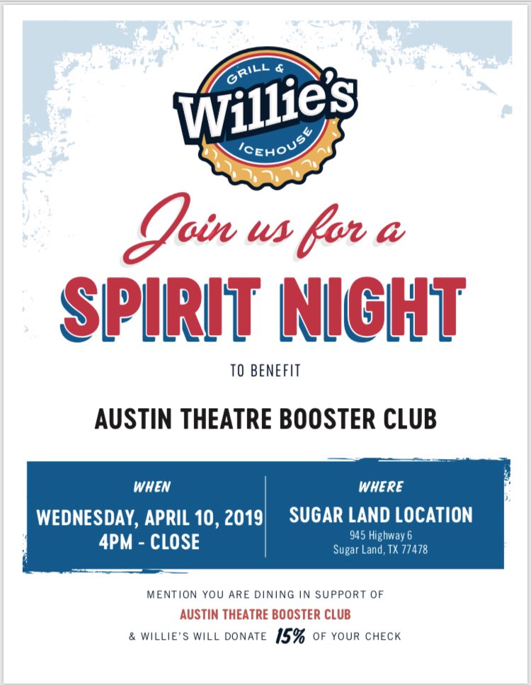 Support Austin Theatre tomorrow night at Willies