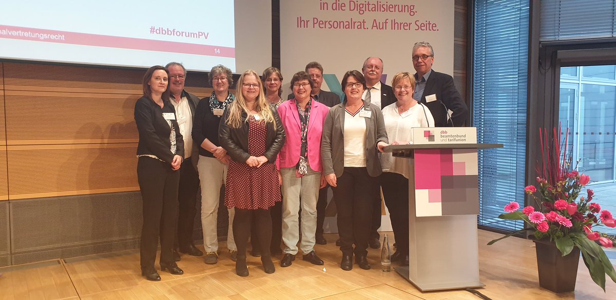 „Mit Sicherheit. In Zukunft. Digital.“ - gewerkschaft bundesbeschäftigte und Digitalisierung, das passt zusammen!vbob Personalräte auf dem 12. Forum Personalvertretungsrecht des <a href="/dbb_news/">dbb beamtenbund und tarifunion</a>. #dbbForumPV #zukunftgestalten