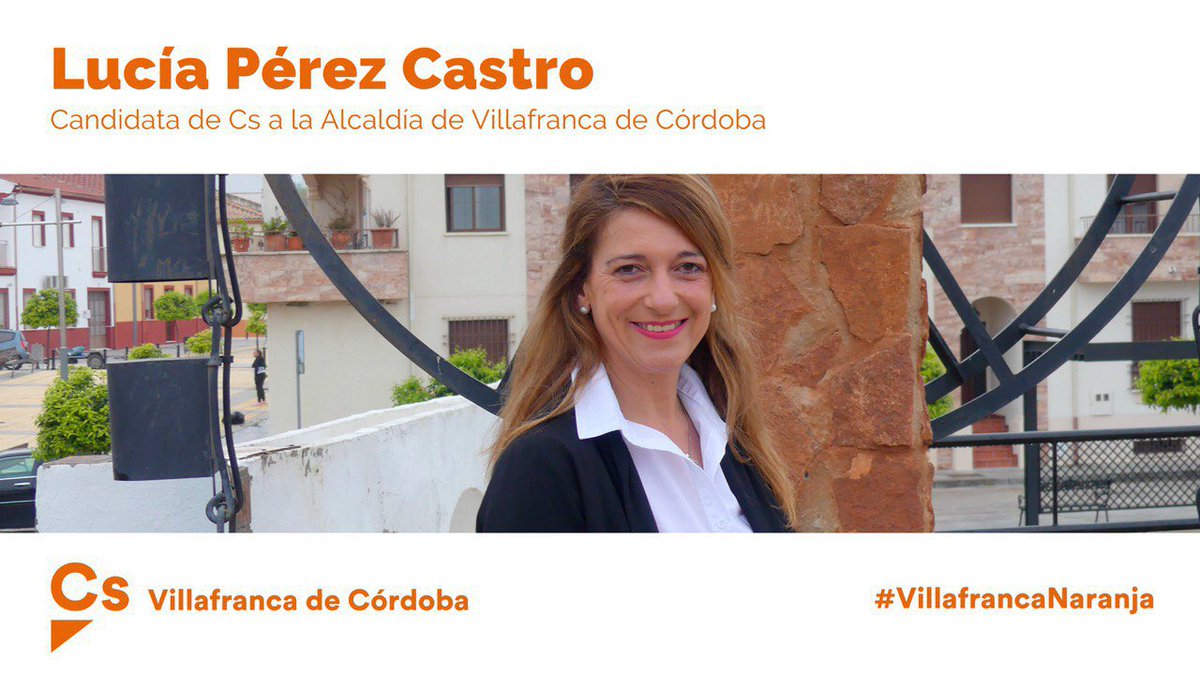 CsVillafrancaCo's tweet photo. 🚨¡Traemos noticias! 

Lucía Pérez Castro (@lucipecas71), candidata de @CsVillafrancaCo a la Alcaldía de #VillafrancadeCórdoba 

¡Enhorabuena compañera! 👏🏼

🍊#VillafrancaNaranja

🔗 https://t.co/wEuaLBkU9H https://t.co/fCdFJhSqtG