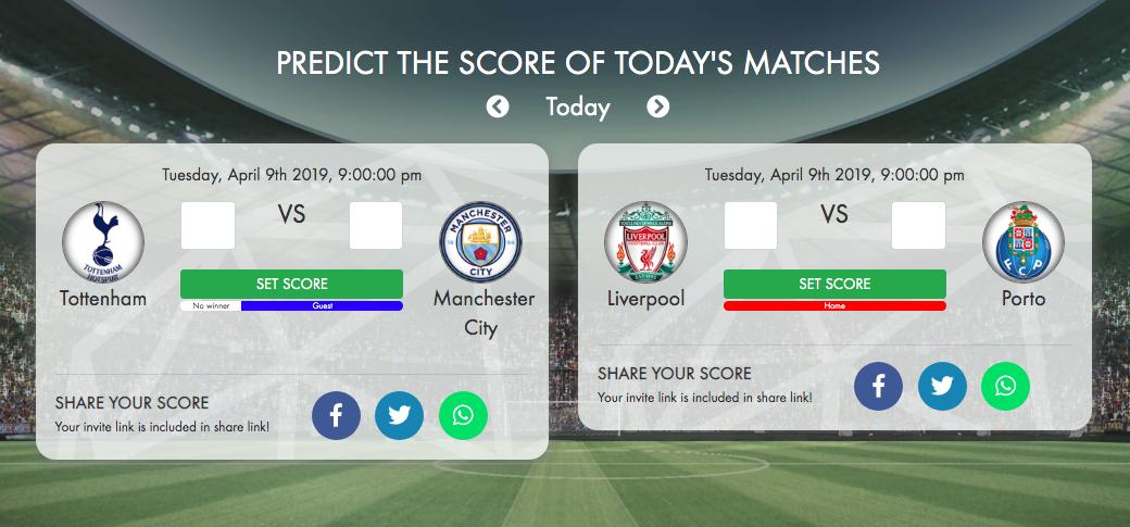 sportyco_io's tweet image. #ChampionsLeague Quarterfinals starts today, with first four teams ready to show off their skills. 

What are the scores going to be? 🤔 Set your predictions in #SportyCo Predict &amp;amp; Win game: game.sportyco.io

Exact predictions now bring you 300 points❗️