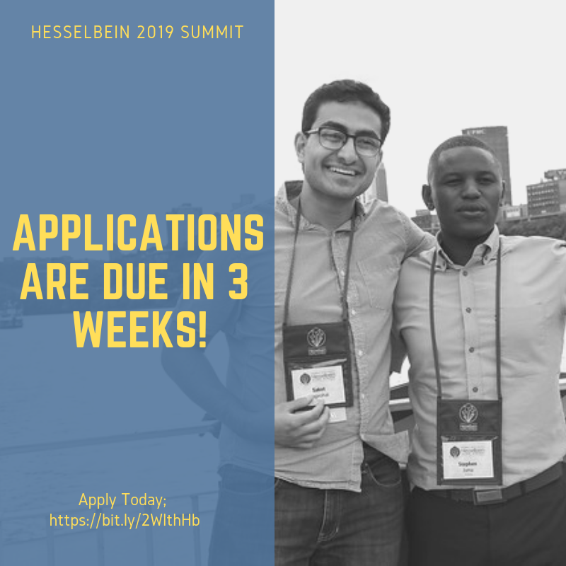 HesselbeinGLA's tweet photo. Applications for the 2019 Hesselbein Global Academy are due in 3 weeks! Apply today! https://t.co/edcYbBLag0