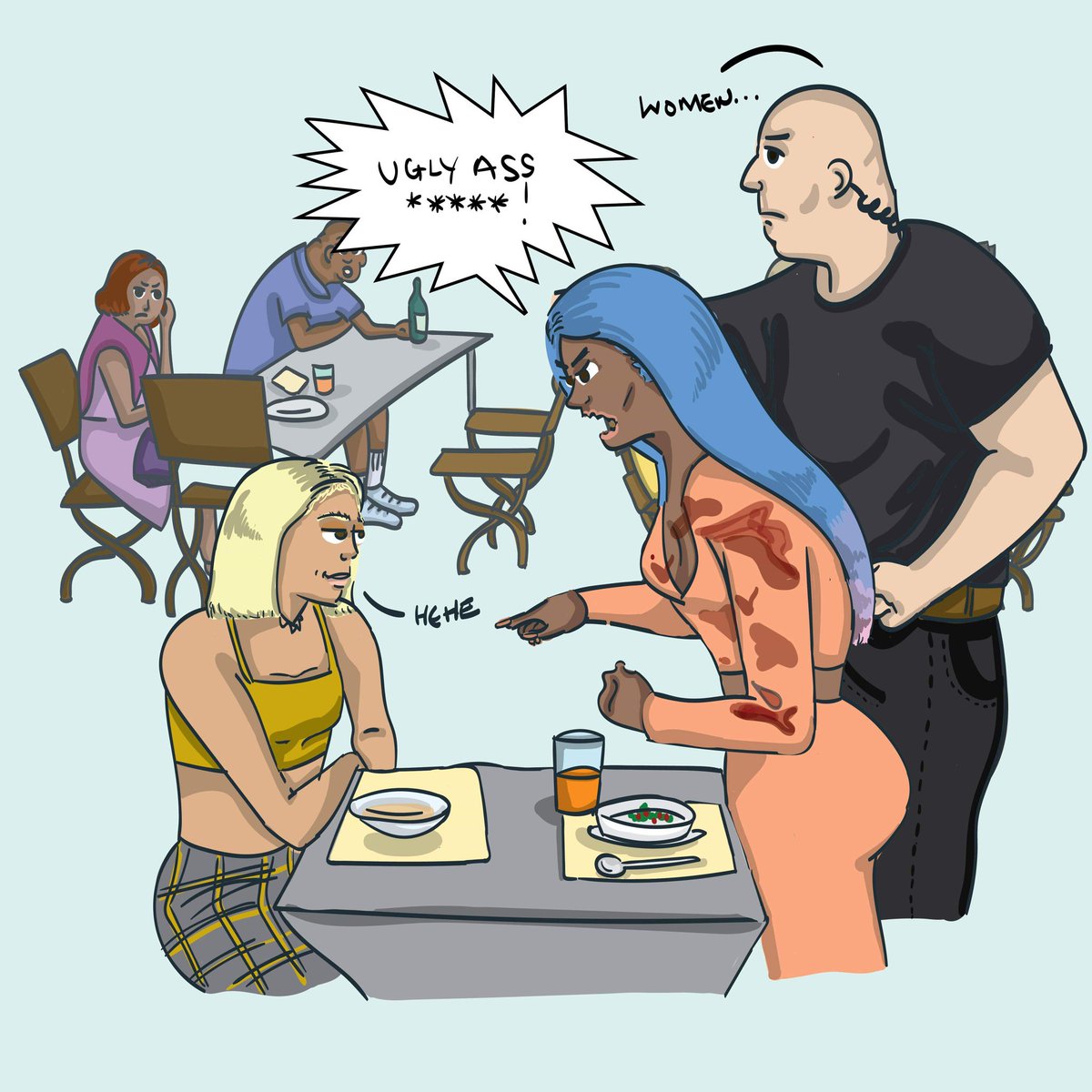 MaryOladele96's tweet photo. We all know how reality tv is... #blacktwitter #creative #illustration #illustrate #illustrationartists #illustrationart #colour #hayu #realitytv #RealityCheck https://t.co/oQcLNJLd11
