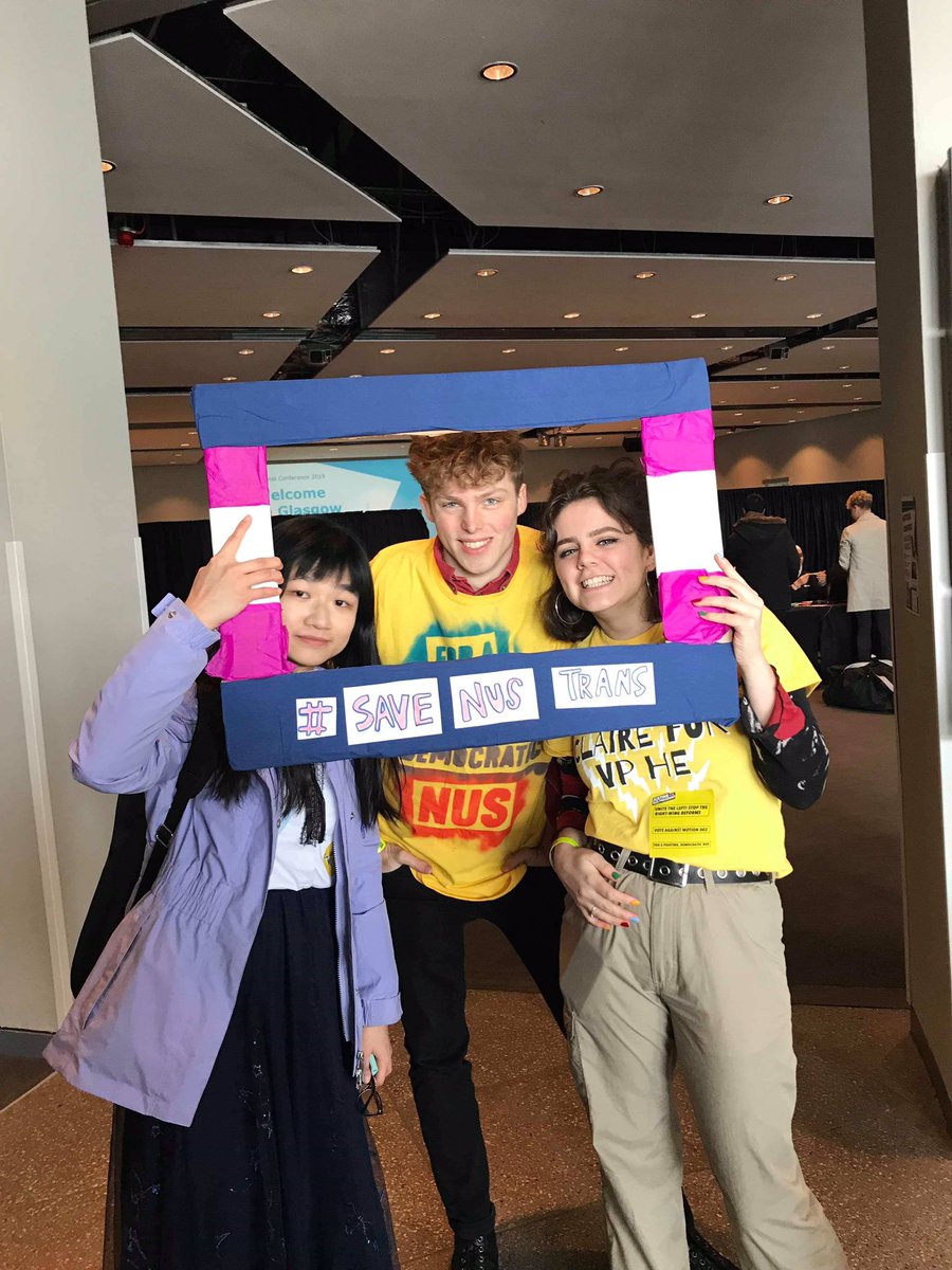 saveNUStrans's tweet photo. Even more people coming out in support of refunding the trans campaign! π₯° #SaveNUSTrans #NUSconference #NUSNC19 https://t.co/f0Ejix7KYa