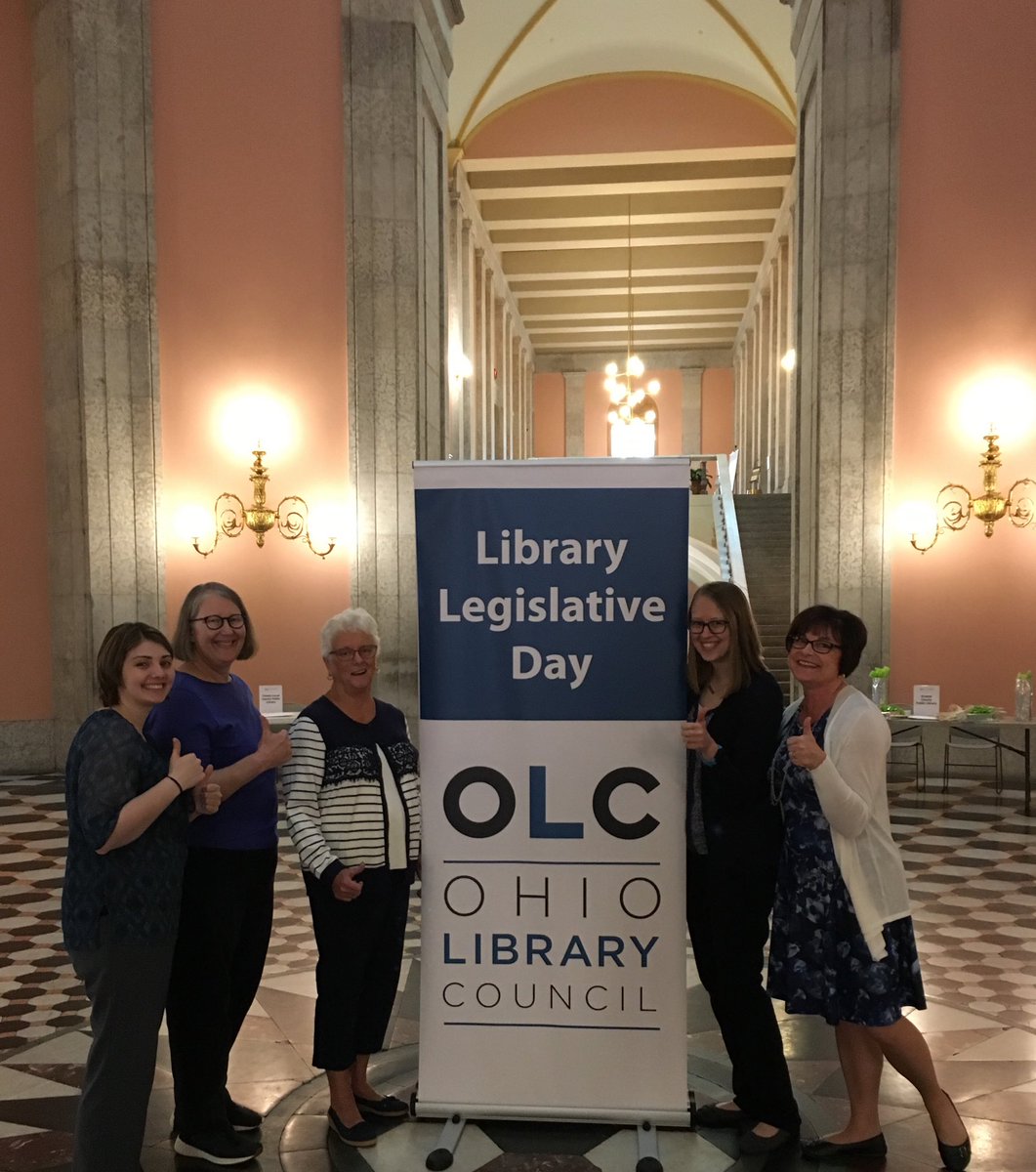 OhioLibraryCncl's tweet photo. It’s Library Day @OhioStatehouse! #RestoreThePLF #OHLibrariesTransform https://t.co/ZSIC7MkRjB