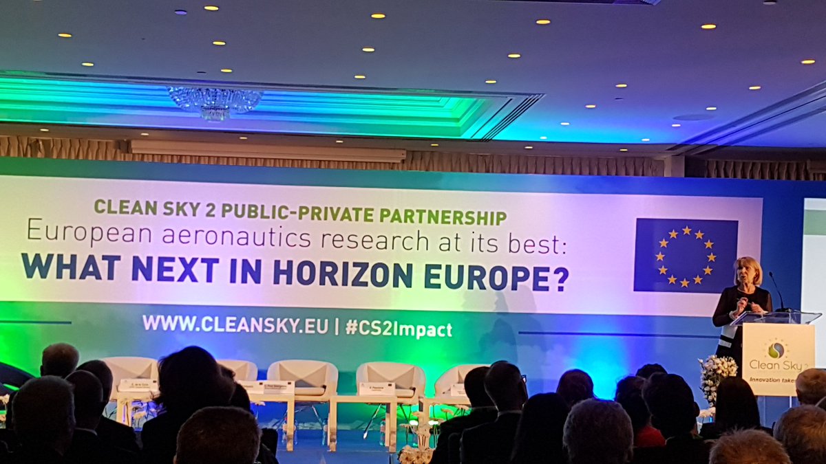 Kicking off the <a href="/cleansky_ju/">Clean Sky 2</a> event on future European aeronautics research looking forward to CS3 and Horizon Europe. #CS2Impact