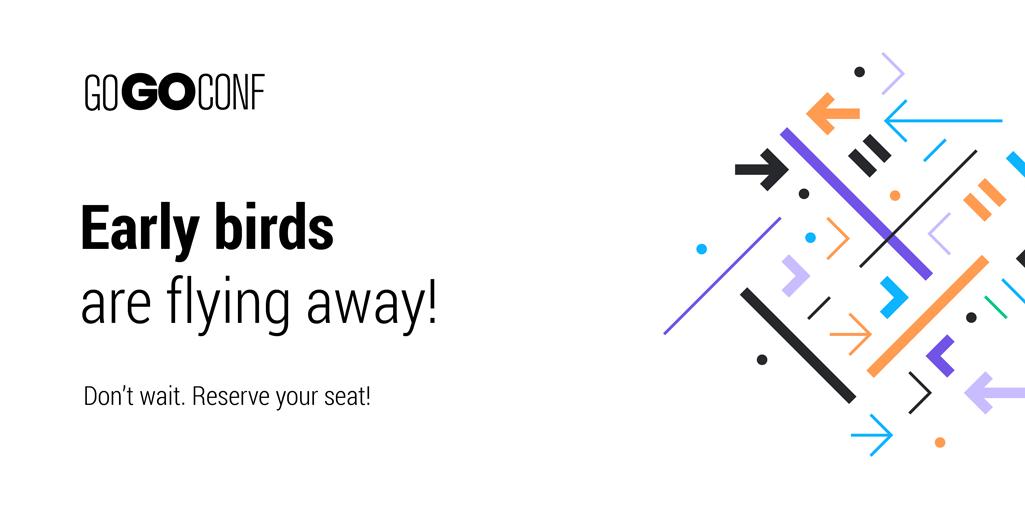 gogoconf's tweet photo. Last chance to catch an Early Bird!🔥
Get your #GoGoConf2019 ticket until Monday!
Buy it here: ➡️ https://t.co/iQhH9Dfull
#Golang #conference https://t.co/PP5v9TVANQ