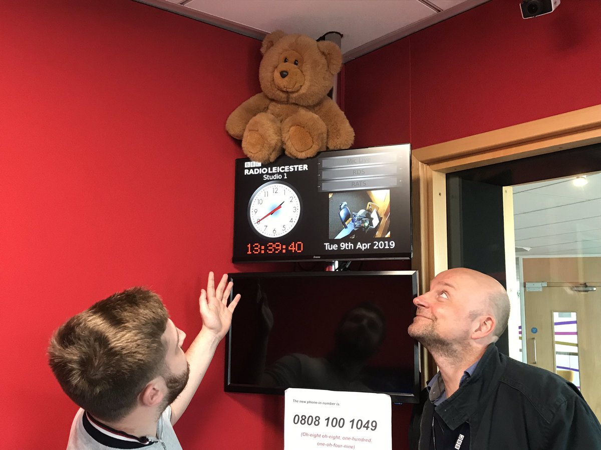 RupalR's tweet image. Meet Hayden the studio teddy bear. As well as the real @haydenpott . Named by @hillywrites @BBCLeicester #youlearnsomethingneweveryday