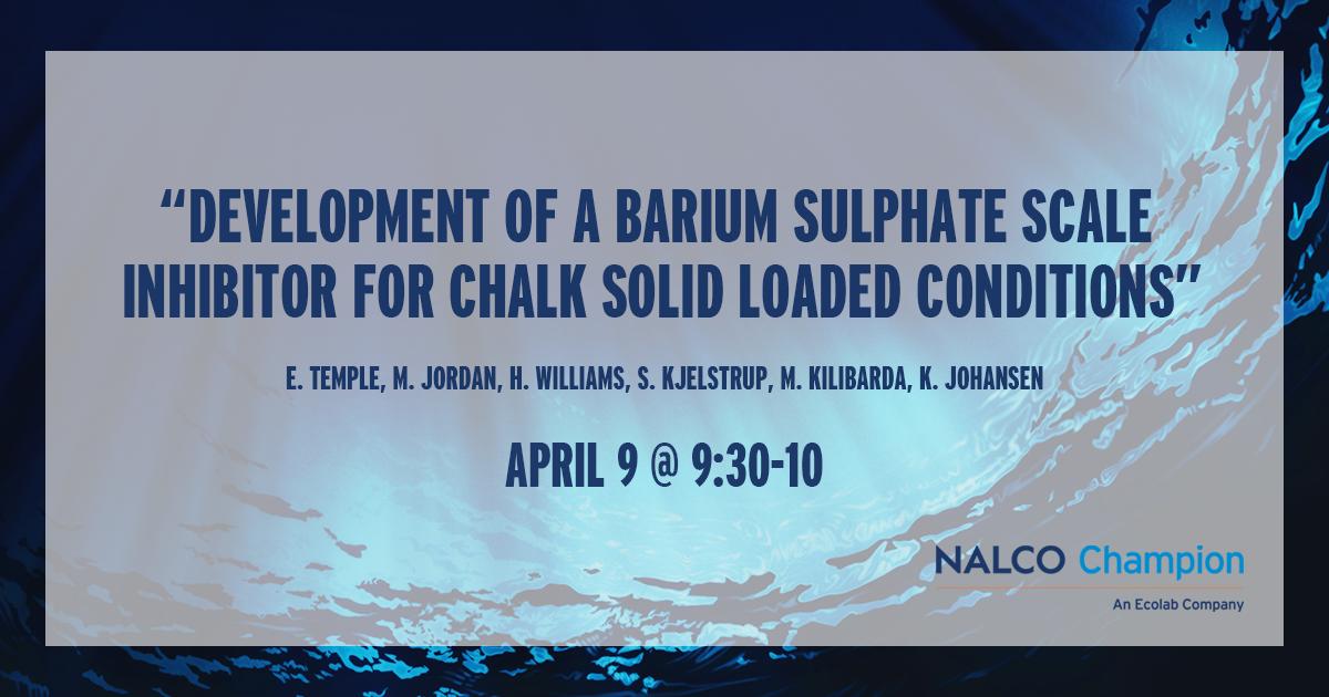 Chemical additives for scale inhibition have become highly specialized. Check out examples of novel treatments from Nalco Champion, designed to address iron sulfide scale issues during the Chemical Treatment and Additives session at @SPEtweets. #SPEevents #ItsChemistry #oilandgas