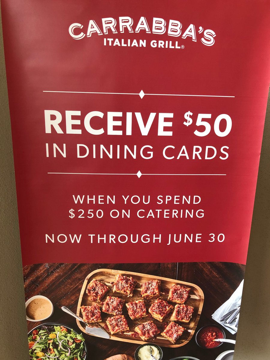 coast_palm's tweet photo. Receive $50.00 in Dining cards when you spend $250 on catering at the Palm Coast Carrabba's!!!!   Now through June 30, 2019!!! Don't wait book now!!!! Call Julie at 386-246-9839 https://t.co/ioIGyJpoBX