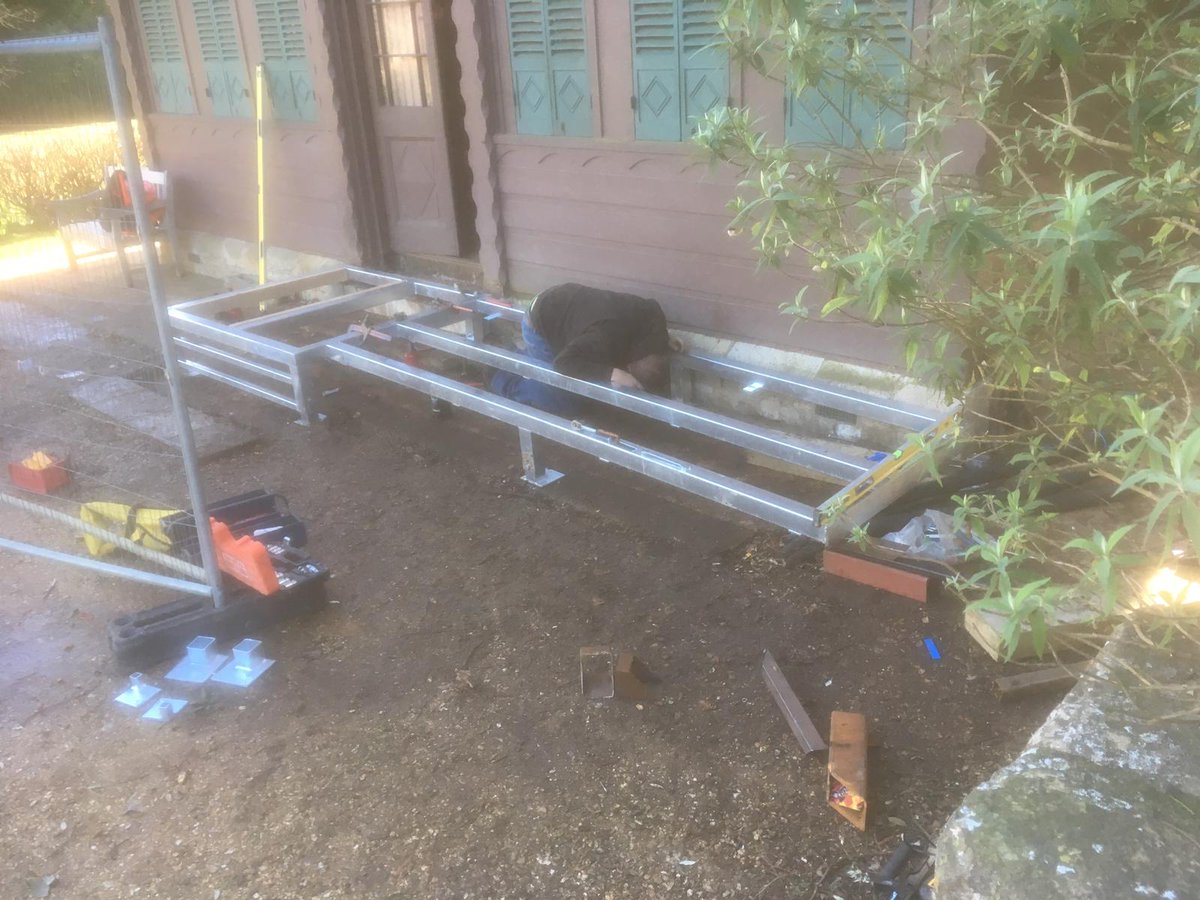 G_Filer's tweet photo. Latest project at Osbourne House. Galvanised, heavy duty frame for access ramp.

#iow #gfilerengineering #galvanised #steelwork #iowbusiness #osbournehouse #accessability #improvedaccess https://t.co/31R7TH4WYQ