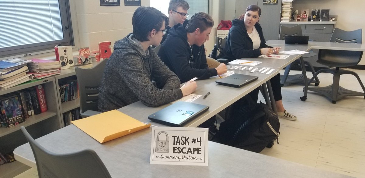 Spending the day before testing preparing with a breakout! #practicemakesperfect #teamworkmakesthedreamwork <a href="/MrsFS_10/">Mrs. Fightmaster-Schamer</a>