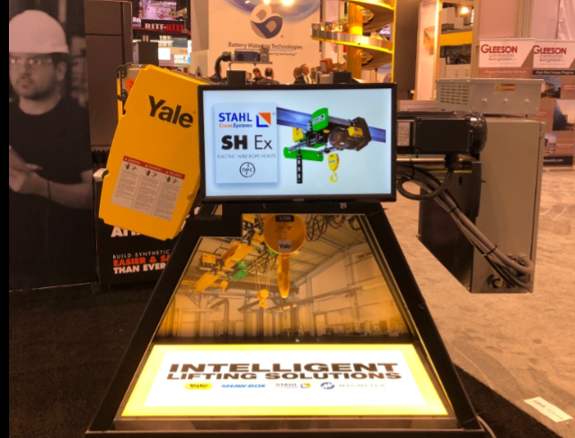 CMCOLive's tweet photo. Yale YK Electric Wire Rope Hoists deliver industry-leading technology, safety and performance for your lifting applications in a compact and easy-to-maintain design. Learn more about the Columbus McKinnon family of products at #ProMatShow Booth S1827. #partnersinmotioncontrol https://t.co/WfTsxqLDVA