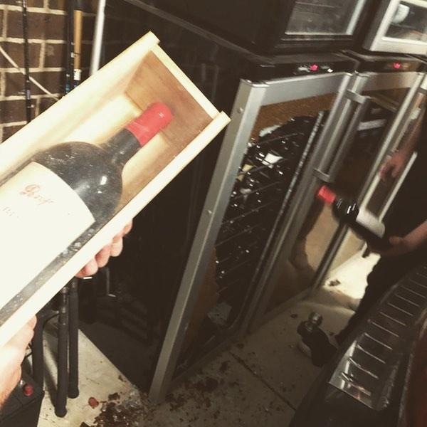 conleysfinewine's tweet photo. When you can’t get into the wine fridge.. smash and grab! @penfolds 86 and 96 Grange and magnum 707 #grange #707 #penfoldsgrange #penfolds https://t.co/ZdHB99tsOV https://t.co/dLQE1p0ZLJ