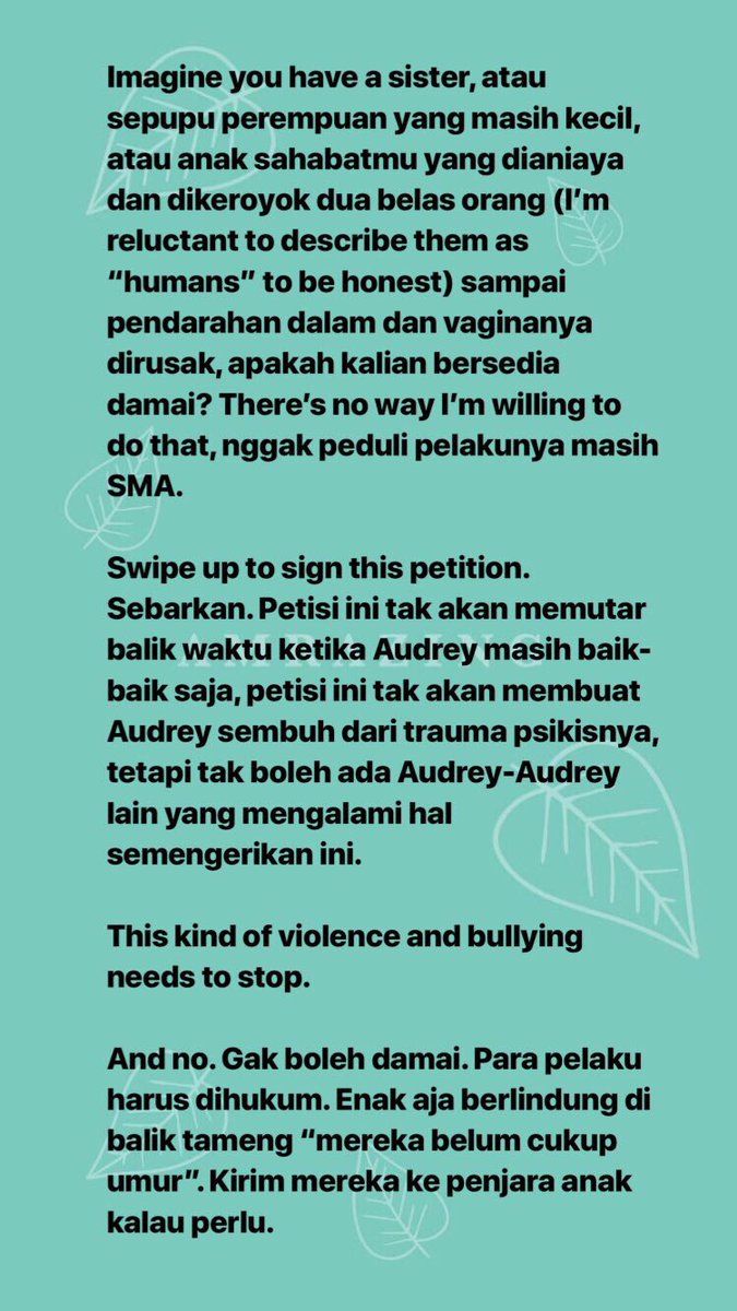 teroppakan's tweet photo. nangis asli gue ya allah #JusticeForAudrey https://t.co/B0hGV2Kc4C