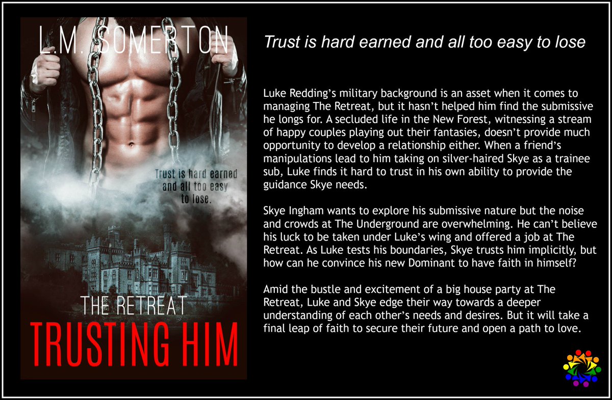 CarraBookLover's tweet image. #NewRelease #BookReview &amp;amp; Excerpt: TRUSTING HIM by @LMSomerton moonangel23.blogspot.com/2019/04/new-re… #TrustingHim #TheRetreat #MMromance #BDSM