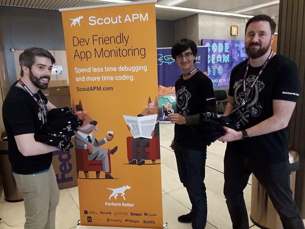 Don't leave #ElixirconfEU until you have a <a href="/ScoutAPM/">Scout Monitoring</a> T-shirt!