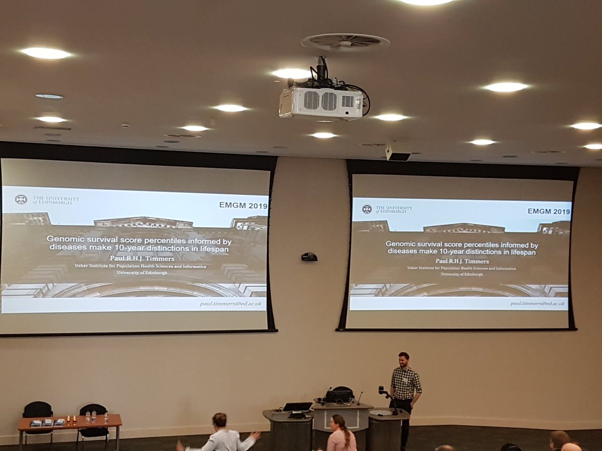 emgm2019's tweet photo. Paul Timmers from @EdinburghUni #EMGM2019 #PaulTimmers #LifespanGenetics https://t.co/ddcL19zTeJ