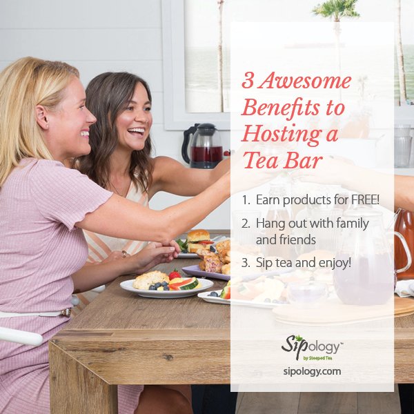 Sipology's tweet photo. 🍹Free, Fun &amp; Simple!🍹

Host your very own tea bar and cash in on these amazing benefits! Ask your Sipologist for more info. 

⭐️Need help finding a Sipologist? Let us know! https://t.co/P2I6KzoXaE