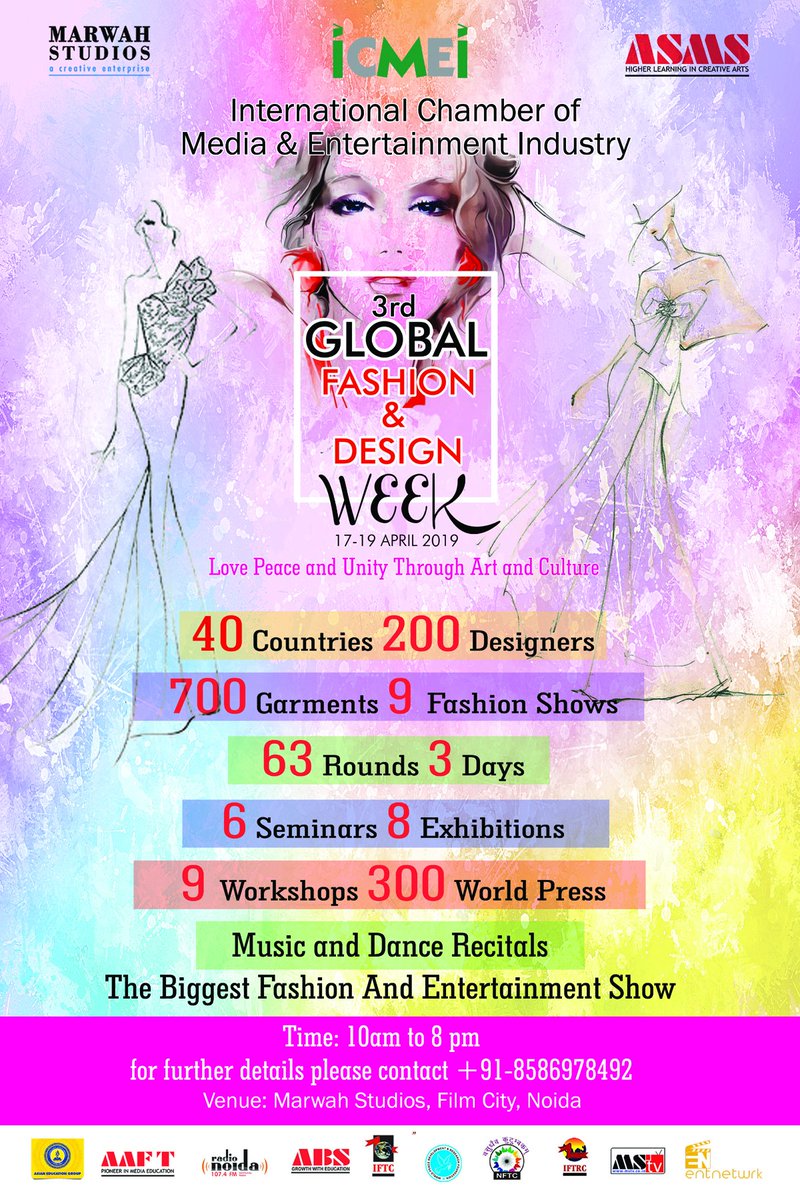 aaftindia's tweet photo. Get ready for 3 day gala #event. #GFDW #globalfashionanddesignweek #fashion #fashionshows #seminars #workshops #fashiondesigners #designers #sofd #schooloffashionanddesign https://t.co/Uf0jUpy122