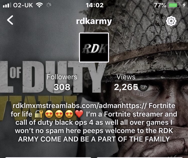 rdkarmy1's tweet photo. Come on all most at 350 followers come on peeps you have the power to do it you all know you do I stream all most 12hr a day https://t.co/L1LGzDNca8