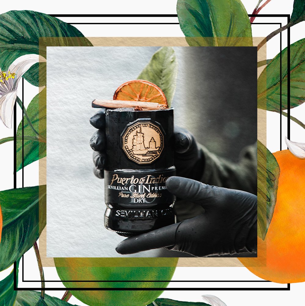 GinPuertoIndias's tweet photo. #PureBlackEdition: Aromas de la primavera embotellados en la ginebra más intensa y elegante de #PuertodeIndias
🍸💐🌸🍊🍋 https://t.co/XnAEp60ejw