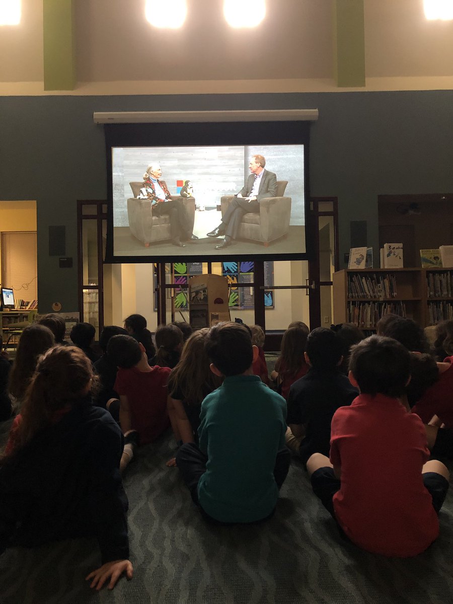 CCohenKinder's tweet photo. Learning with Dr. Jane Goodall this morning in a special Skype session. #davisk https://t.co/lpgb9CBCIN