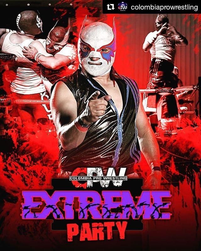 LuchaLibreCO's tweet photo. #Repost @colombiaprowrestling ・・・
El elegido por las directivas de CPW y el gran Pablo Márquez para representar a Colombia en una lucha contra Herco Wisky es: Gemelo Halcón 2, un luchador con gran experiencia y que repite aparición en #CPW #ExtremeParty #argentina🇦🇷 VS #co… https://t.co/hvVXTxVTYp