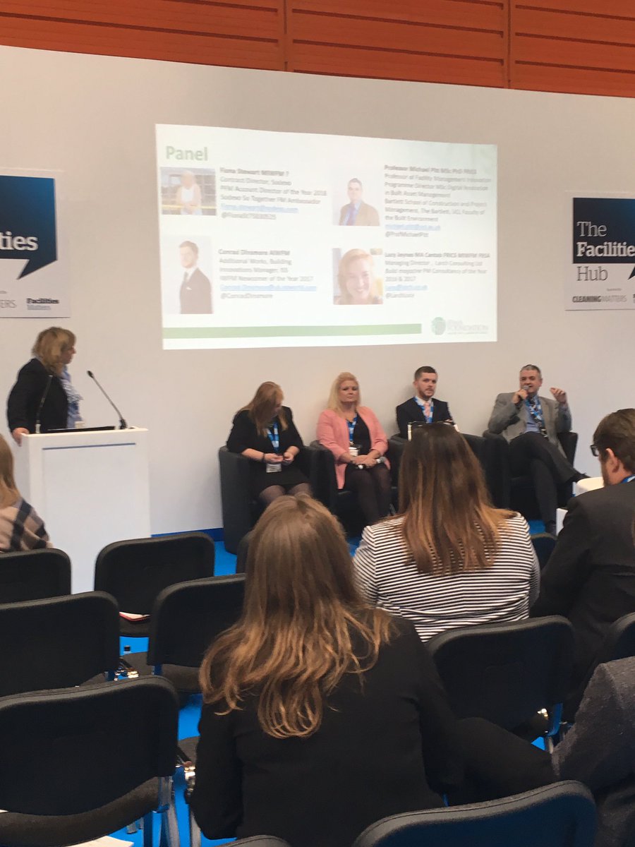 CleaningMatters's tweet photo. Fantastic talk on FM as a career of choice on day one of @FacilitiesEvent with a great panel of experts. #careeradvice #FacilitiesEvent #FacilitiesMgmt https://t.co/E7yJQobpfG