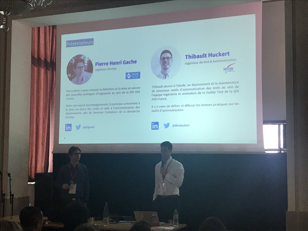 BratLionel's tweet photo. Salle comble pour notre conférence "Testez en continu avec le Cloud ! " animée par #AXA avec @phgache et @tibohuckert #AXAGuildeTest @AXAJobs_fr #ProudToBeAXA. https://t.co/SQQoPzwaxz