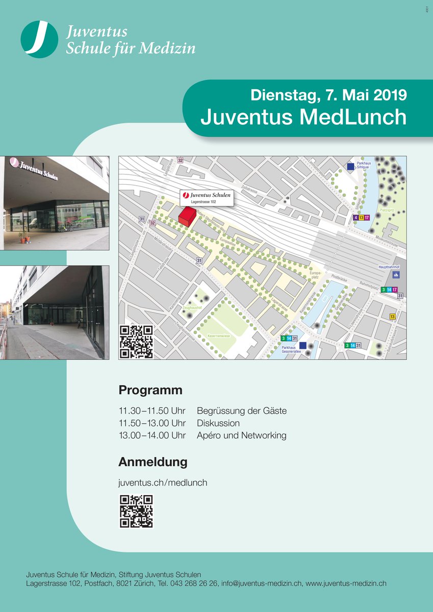 Wer bestimmt die Gesundheitsberufe der Zukunft? Am 1. Juventus MedLunch vom 7. Mai, 11:30-14:00 Uhr, diskutieren Vertreter des BAG, FMH, Unispital ZH, wittlin stauffer sowie <a href="/JuventusSchulen/">Juventus Schulen</a>
Jetzt anmelden: medizin.juventus.ch/2019/01/30/wer…
<a href="/NZZ/">NZZ</a> <a href="/tagesanzeiger/">Tages-Anzeiger</a> <a href="/TeleZueri/">TeleZüri</a> @srfzuerich