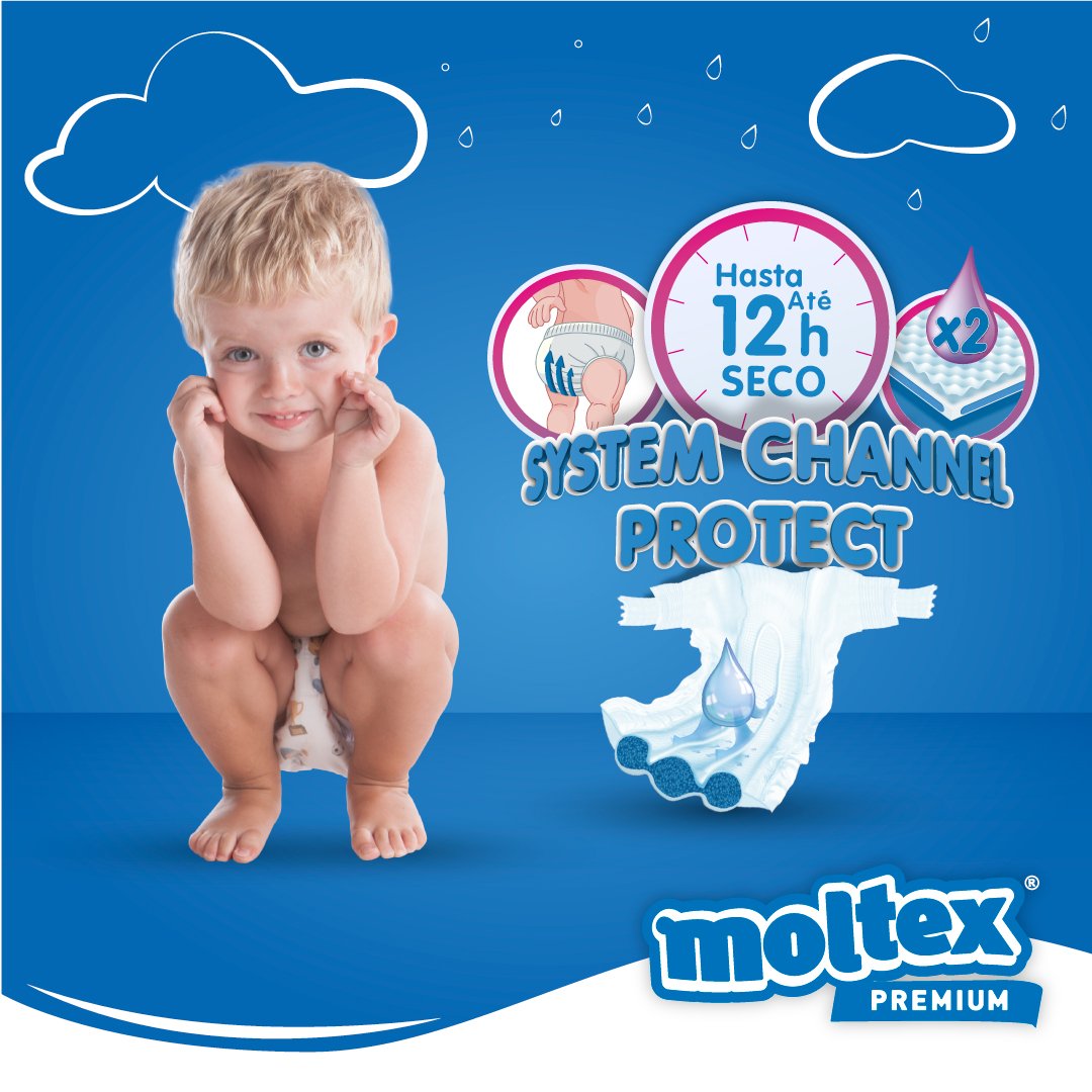 Moltex_ES's tweet photo. ✨¿Todavía no has probado los nuevos pañales de Moltex con System Channel Protect? ✨

•Mantiene seco a tu bebé hasta 12h ✔
•Evita que cuelgue el pañal ✔ 
•Disminuye la sensación de humedad de tu bebé ✔ https://t.co/OvPe4lLn3R
