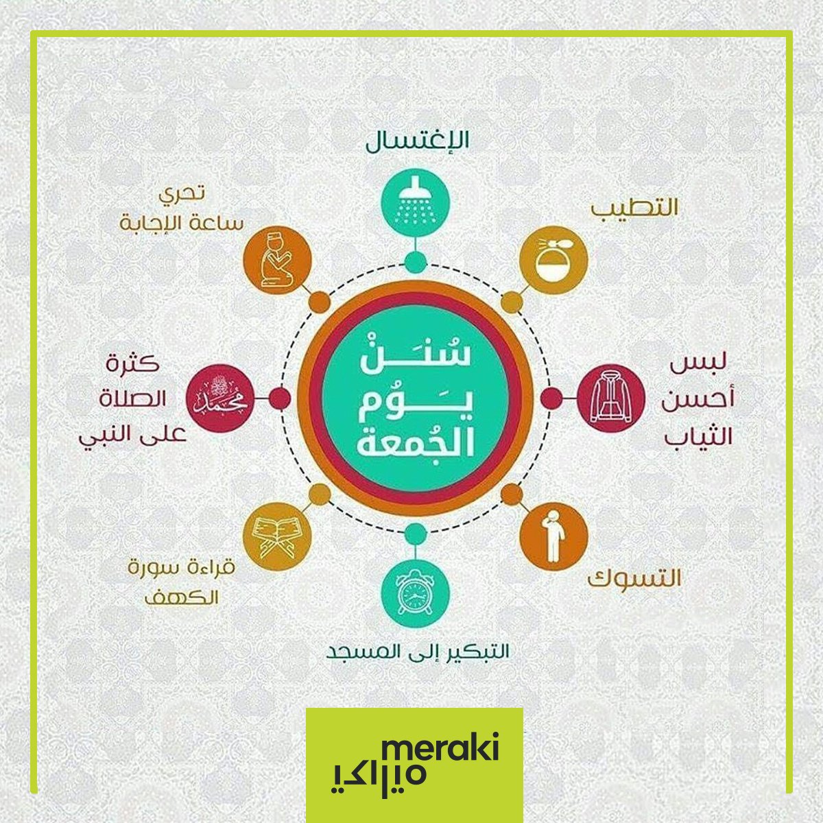 سنن يوم #الجمعة
 #merakiadv #هنا_ميراكي
