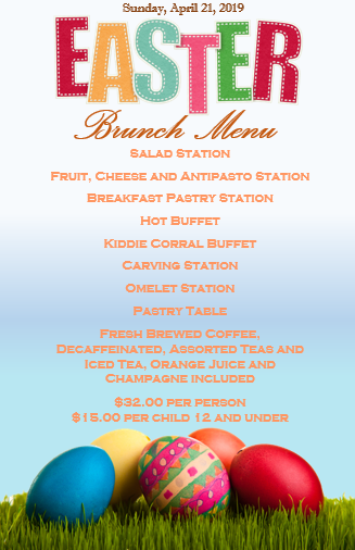 Join us at #TheTinleyParkConventionCenter for our #EasterChampagneBrunch. Fun for the whole #family. Complimentary #BloodyMaryBar, #BouncyHouse & photos with the #EasterBunny. For #easterreservations call #bananasgrilleandbar (708) 342-5454 or #bananasgrilleandbar@ #opentable.com