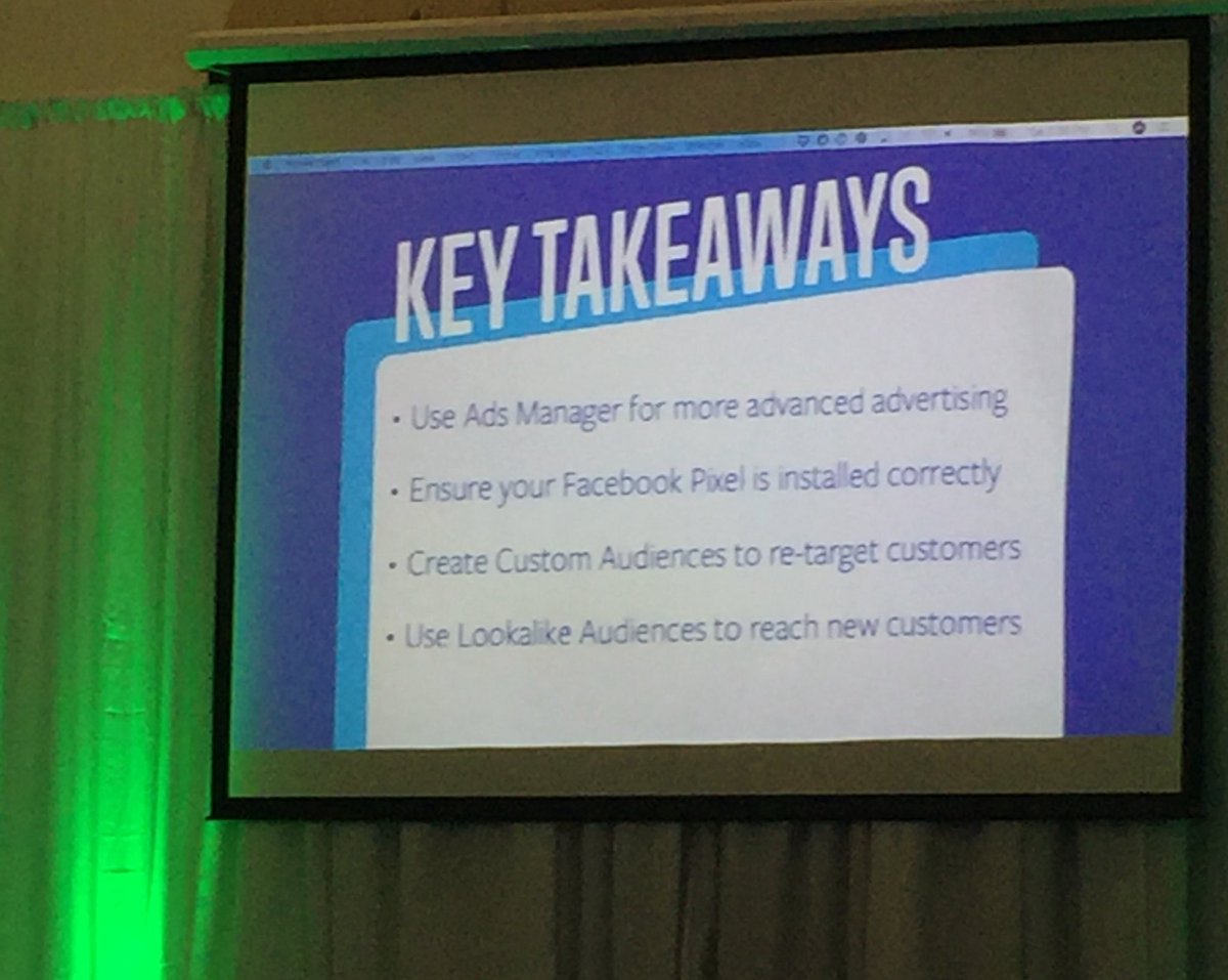 Some takeaways from the <a href="/facebook/">Facebook</a> workshop at the #eCommerceExpo19!