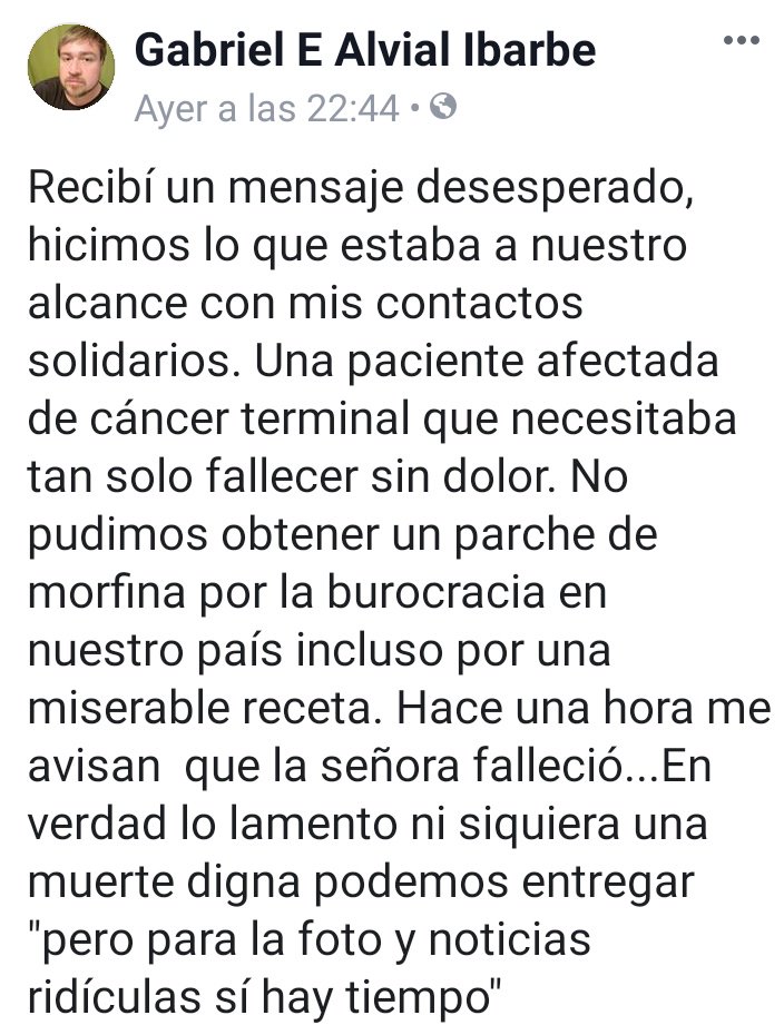 Littleminilili's tweet photo. Que triste noticia nos da Gabriel, fundador de la Fundacion Bastian Alvial Huerta Ayuda a niños jóvenes y familias con cáncer #Antofagasta https://t.co/YN30IzzrA4 //#CancerTerminal #MuerteDigna
Es como para no creerlo☹️ https://t.co/j9lwI1TjTk