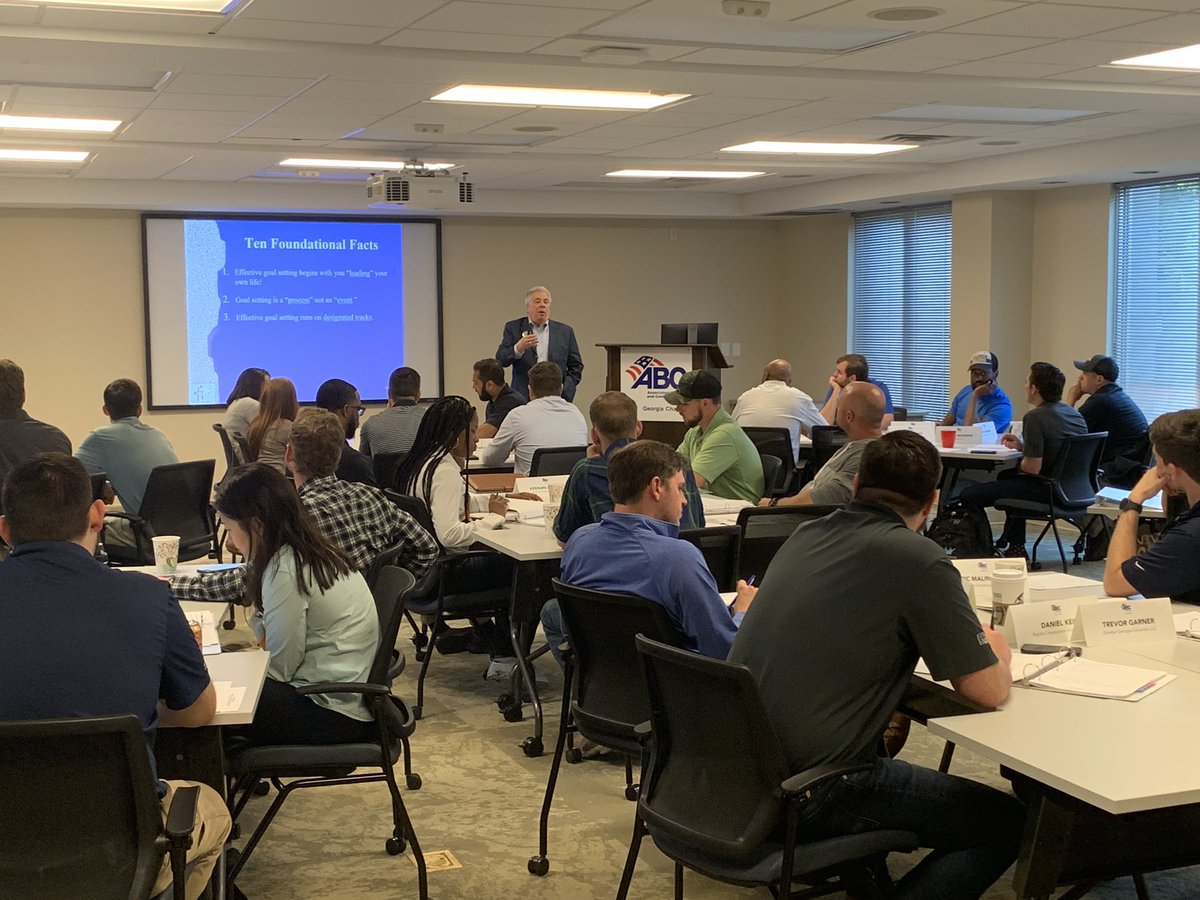 BillABCGA's tweet photo. Great ABC of Georgia Future Leaders session this morning on “Goal Setting”. #BuildingGA
#ABCMeritShopProud #ABC #leadership https://t.co/dTLgwsrkd4