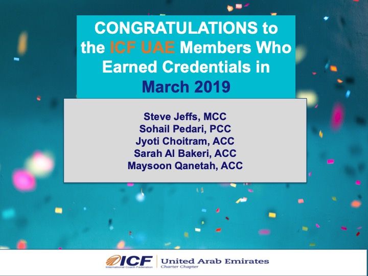 ICF_UAE_Chapter's tweet photo. #icfuae #icfcredentials #professionalcoaching #proud #congratulations https://t.co/R5l3zIbROF