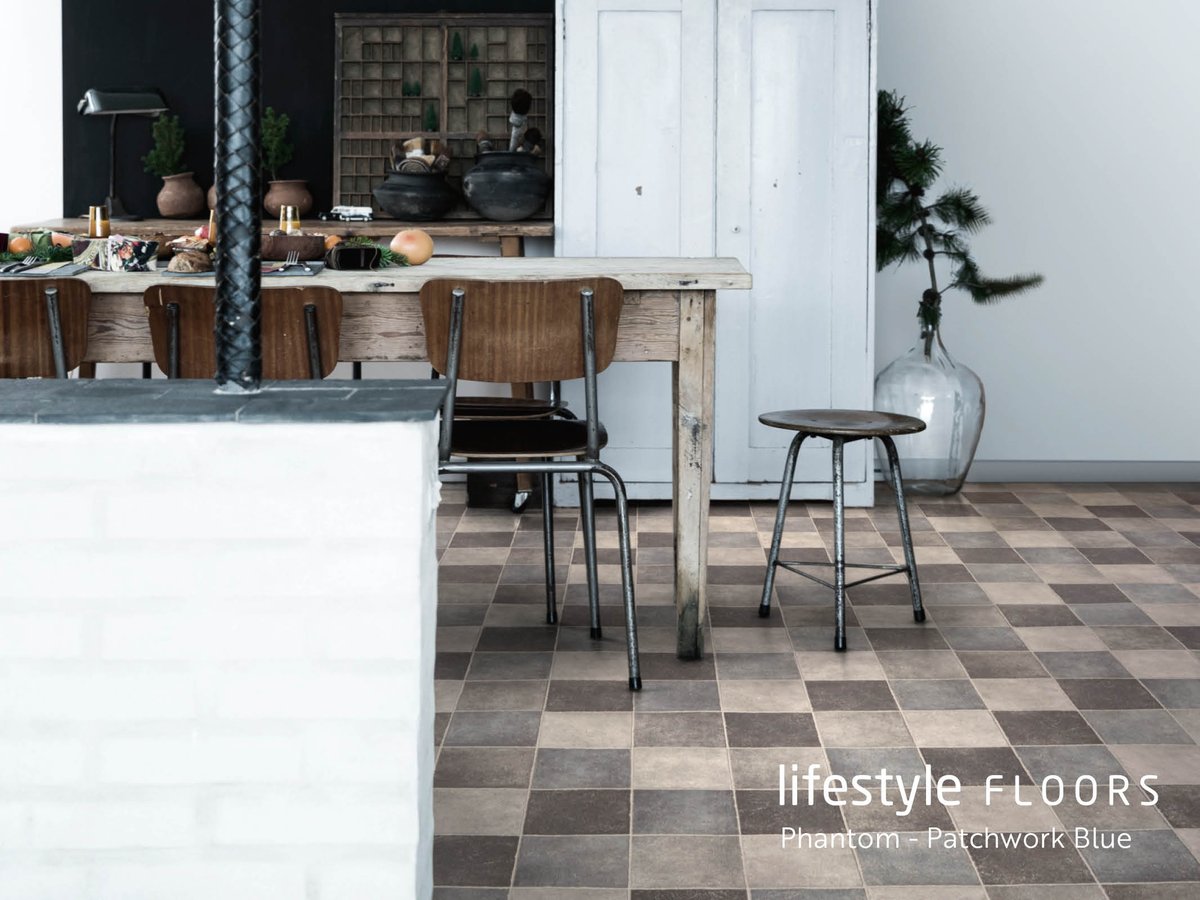 iLoveEveryStep's tweet photo. How gorgeous would Phantom Patchwork Blue look in a  farmhouse style kitchen? Also perfect for bathrooms or utility rooms, this vinyl comes with a 10 year domestic wear warranty. Order your free sample: https://t.co/pzZdHvpnLZ https://t.co/wvvHyOv0aj