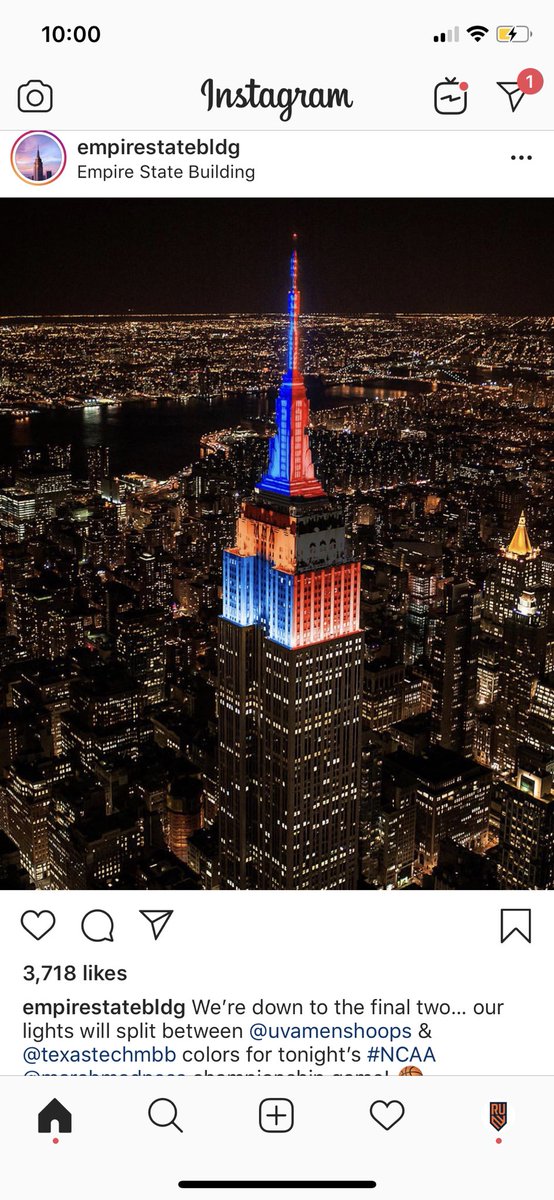Big shout out to <a href="/EmpireStateBldg/">Empire State Building</a> for setting up #RUNYvSDL colors. It definitely wasn’t for <a href="/UVAMensHoops/">Virginia Men's Basketball</a> and <a href="/TexasTechMBB/">Texas Tech Basketball</a>.

purchase.tickets.com/buy/TicketPurc…

#UniteTheEmpire