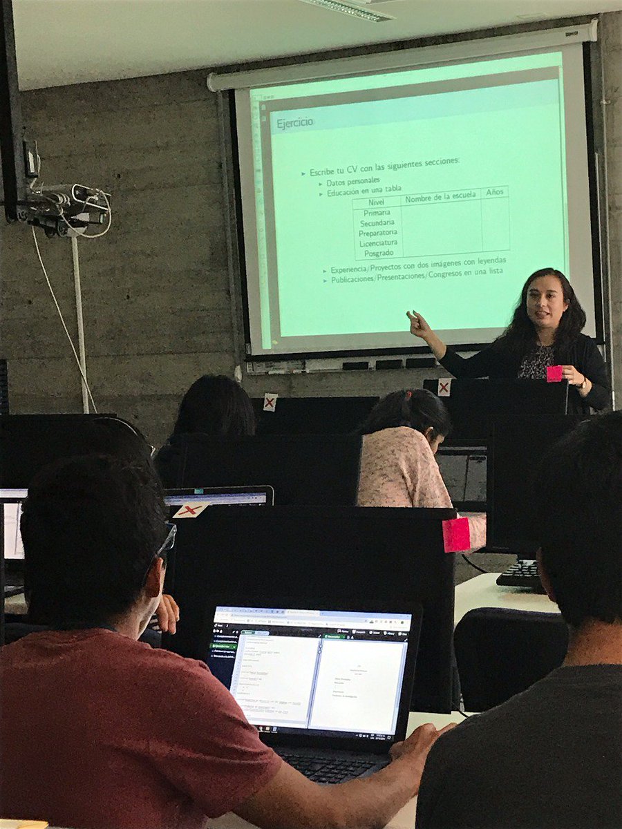 CDQuintoC's tweet image. Happy to spend this week teaching #Latex, @overleaf and @mendeley_com to students at @langebiomx #WomenCoding #WomenInSTEM. (First group of 2!!)